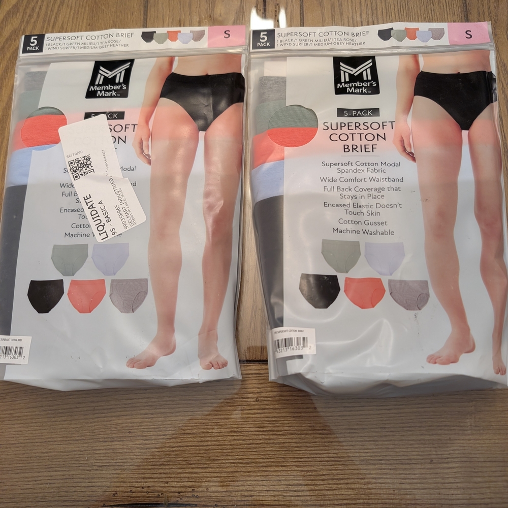 Member's Mark Women's Qty 2 / 5-Packs  Super soft Cotton Brief  qty 10